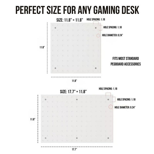 Modular Wall Pegboard Organizer for Gaming Desk Setup – Clean & Organized Storage