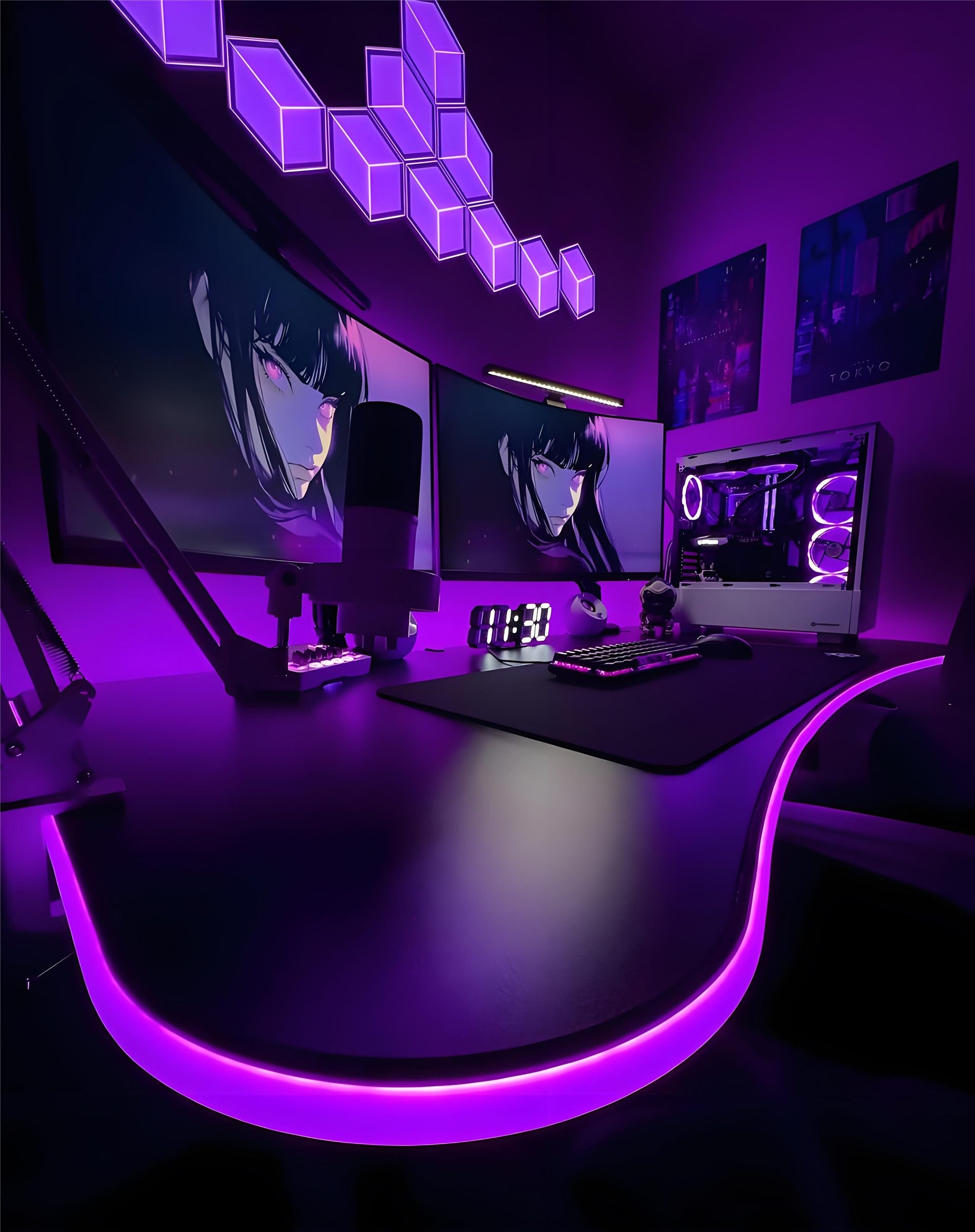 RGB Neon Light Strip for Gaming Desk | Monitor Backlight