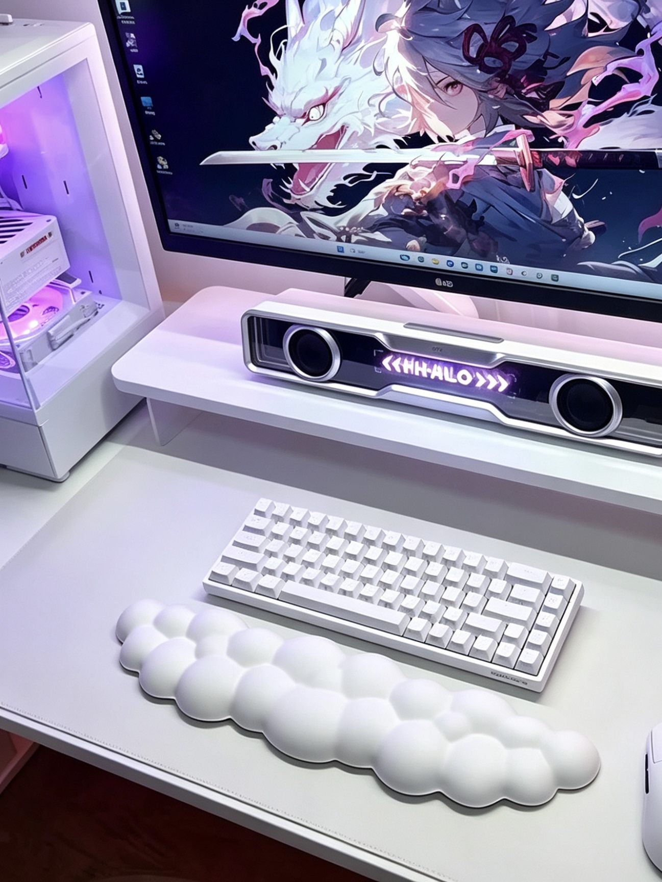 Cloud Wrist Rest Set for Keyboard Mouse | Desk Support