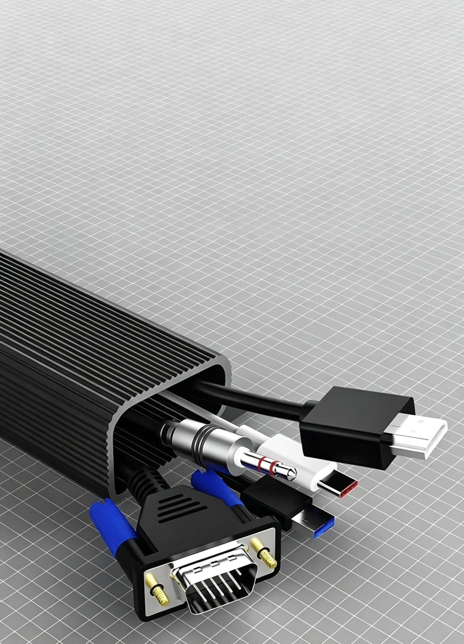 Modular Desk Cable Management Cover | Gaming Setup Spine
