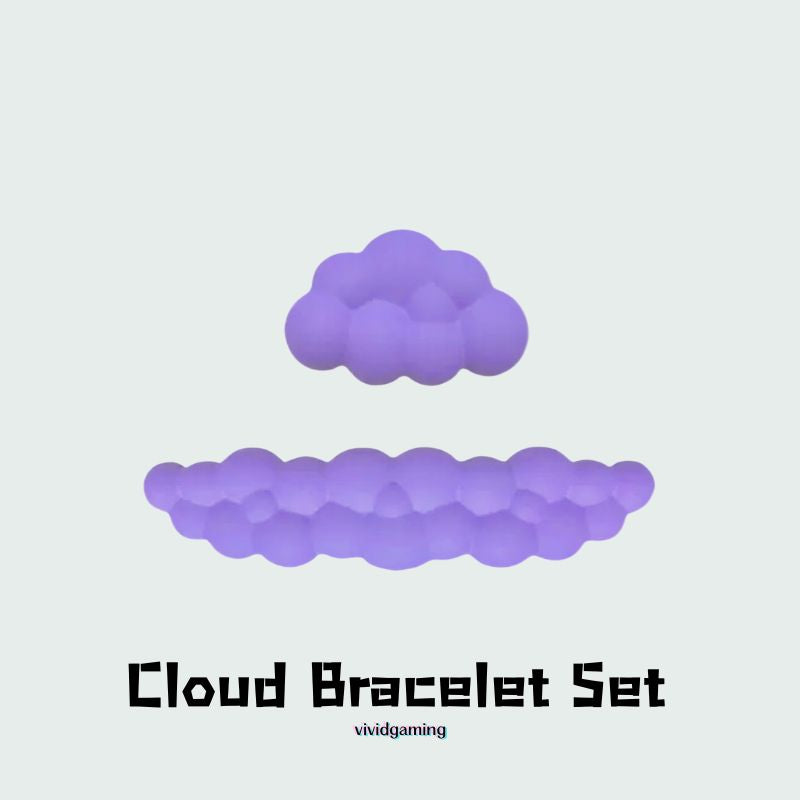 Cloud Wrist Rest Set for Keyboard & Mouse Soft Desk Support for Gaming & Work - Vividgaming