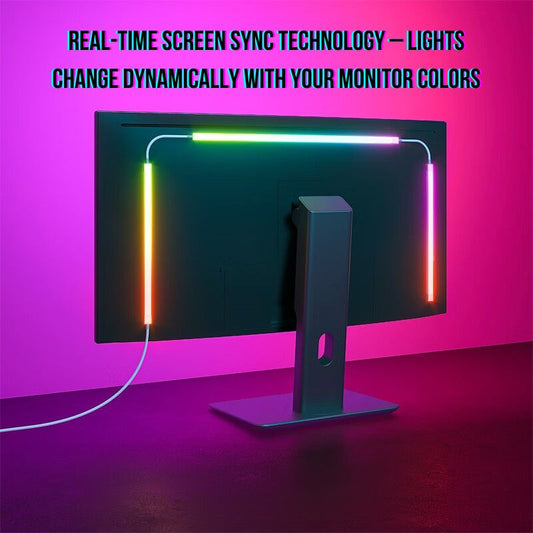 RGB Monitor Backlight – Screen Sync USB Gaming Light Bar (24-34 Inch, 3-Side / 4-Side Versions)
