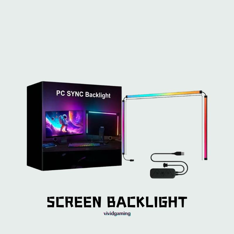 RGB Monitor Backlight – Screen Sync USB Gaming Light Bar (24-34 Inch, 3-Side / 4-Side Versions)