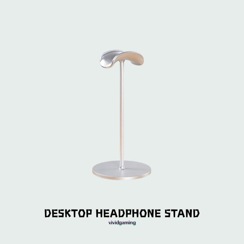 Aluminum Gaming Headphone Stand, Heavy Base Desk Headset Holder for PC & Gaming Setup - Vividgaming