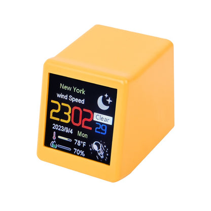 Mini Smart Weather Station Clock with Temperature, Humidity & Digital Display for Desk