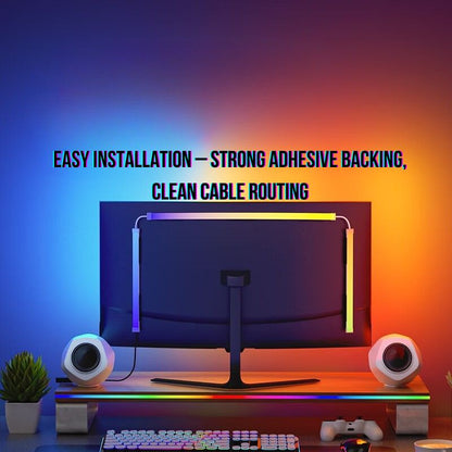 RGB Monitor Backlight – Screen Sync USB Gaming Light Bar (24-34 Inch, 3-Side / 4-Side Versions)