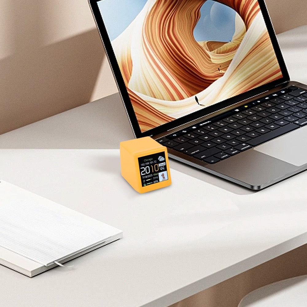 Mini Smart Weather Station Clock with Temperature, Humidity & Digital Display for Desk