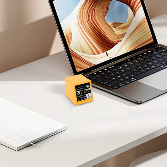 Mini Smart Weather Station Clock with Temperature, Humidity & Digital Display for Desk