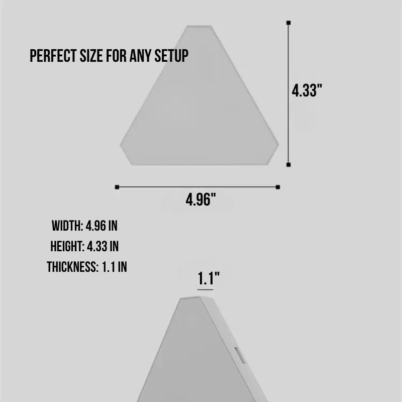 Modular Triangle RGB Wall Lights for Gaming Setup – App & Remote Control, Customizable Layout