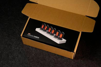 Cyberpunk Nixie Tube WiFi Clock for Gaming Desk – APP Control, NTP Auto Sync, Twist-Lock Glass Cover, Esports Room Decor