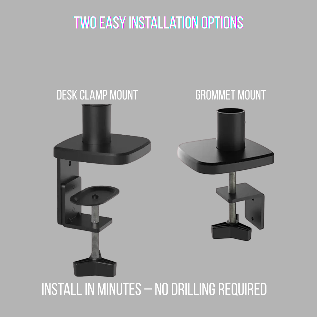 Single Monitor Arm for 13–32 Inch Screens | Heavy Duty Full Motion Desk Mount