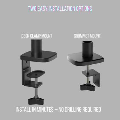 Single Monitor Arm for 13–32 Inch Screens | Heavy Duty Full Motion Desk Mount