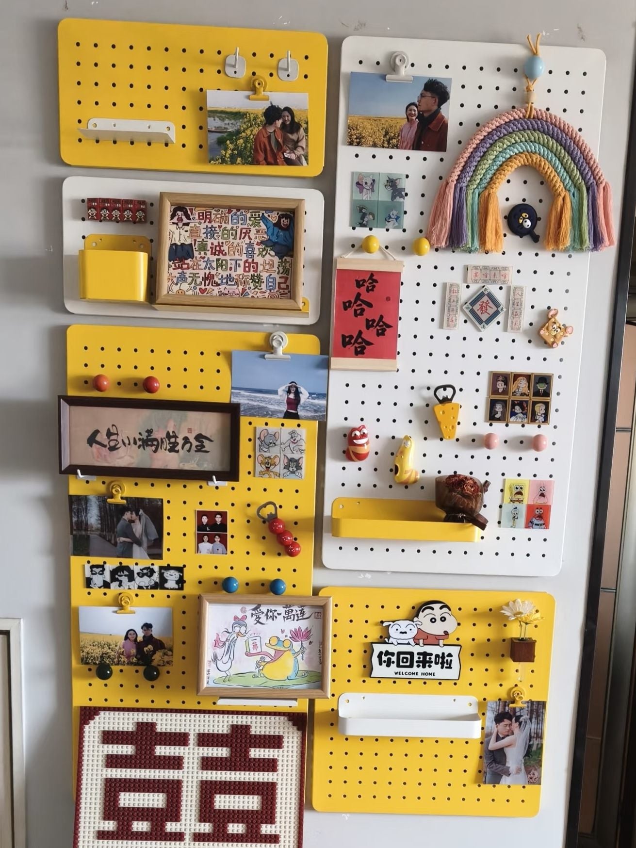 Gaming Pegboard for Desk Setup | Metal Storage Display