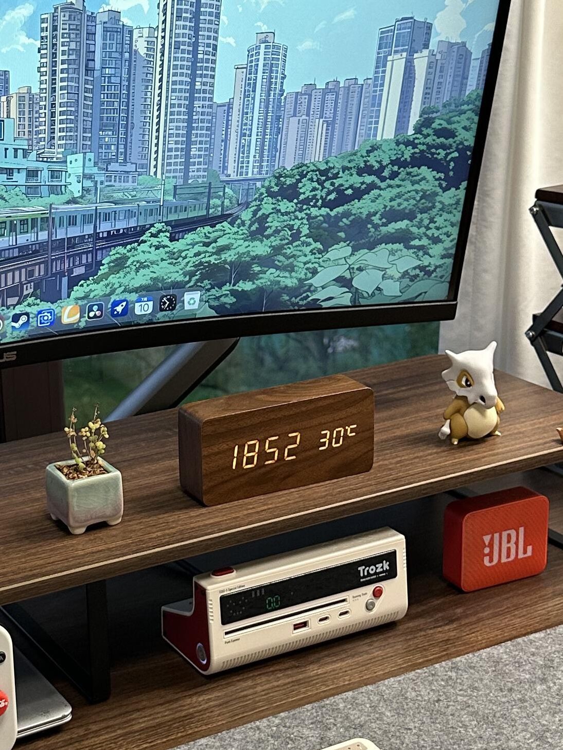 Cyber Desk Clock Plan for Gaming Room | Sync Info & RGB⁠