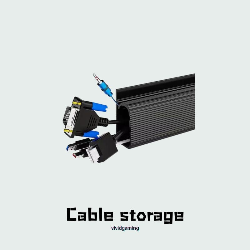 Desk Cable Management Cover for Gaming & Office Setup (1m Modular Design)