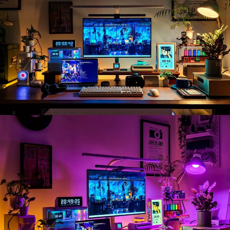 RGB Neon Light Strip for Gaming Desk & Monitor Backlight – USB Ambient LED Light