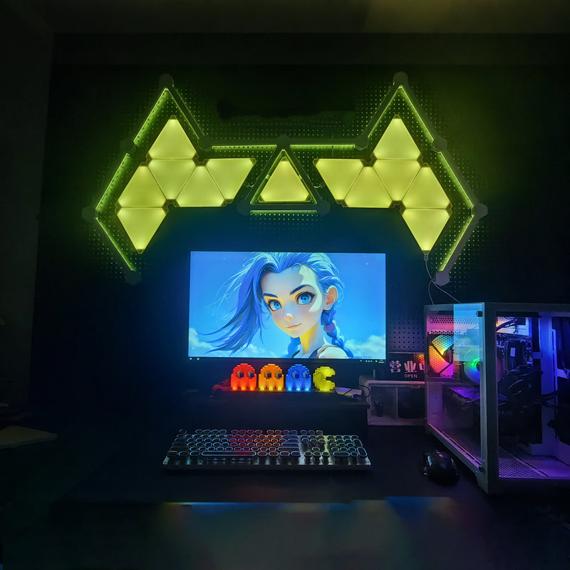 26-Piece RGBIC Smart Light Set: 13 Triangles & 13 LED Line Bars