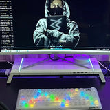 RGB Monitor Stand Riser for Desk | Foldable Desk Organizer
