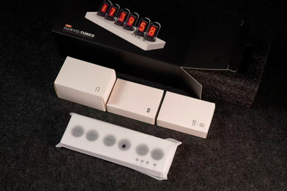 Cyberpunk Nixie Tube WiFi Clock for Gaming Desk – APP Control, NTP Auto Sync, Twist-Lock Glass Cover, Esports Room Decor