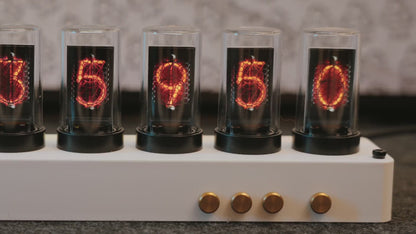 Cyberpunk Nixie Tube WiFi Clock for Gaming Desk – APP Control, NTP Auto Sync, Twist-Lock Glass Cover, Esports Room Decor